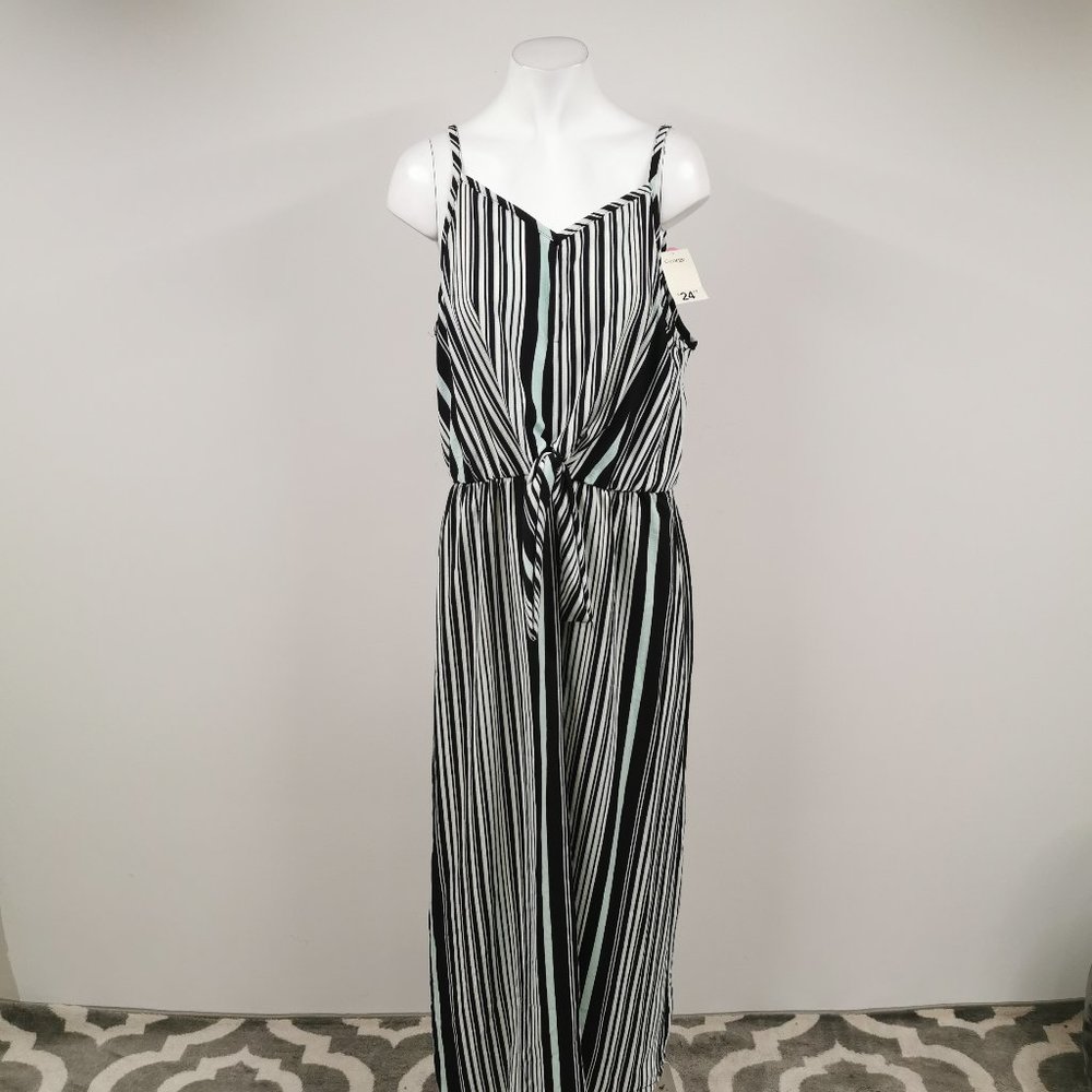 George Tie Front Maxi  Dress